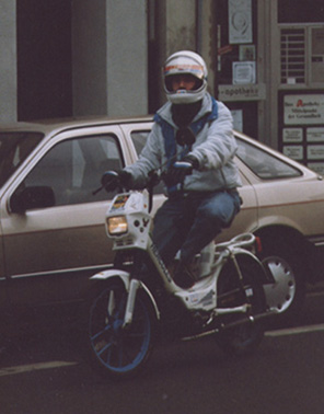 Mit Hercules Jogging am Lenauplatz 1989